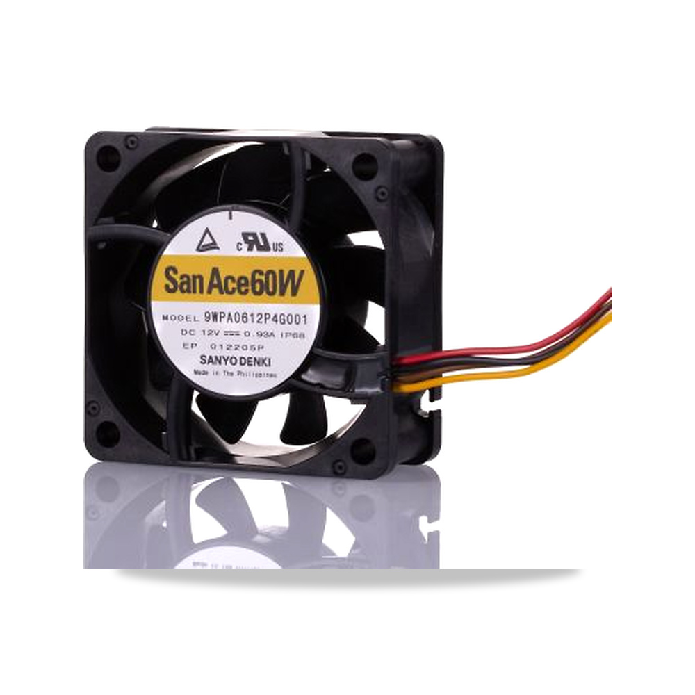 صورة منتج مروحة شفط وتبريد محورية (Axial Fan) 12 فولت 60 واط 11.16 واط 930 مللي أمبير 60 مم Sanyo Denki موديل 9WPA0612P4G001 - كود الصنف reemco-2027-0861343 - ماركة يباع من خلال reemco - توريد وتصوير حصري لشركة ريمكو القابضة السعودية