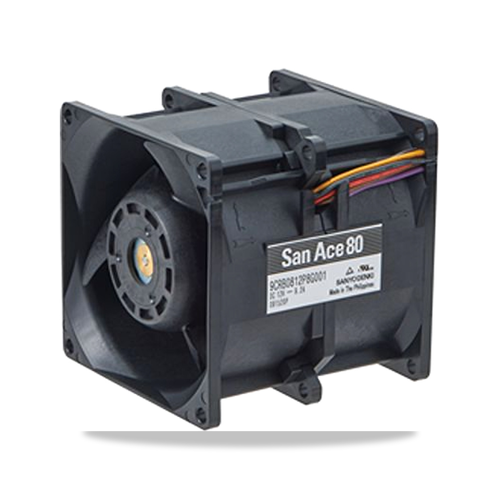 صورة منتج مروحة شفط وتبريد محورية (Axial Fan) 12 فولت 110.4 واط 9.2 أمبير 80 مم Sanyo Denki موديل 9CRB0812P8G001 - كود الصنف reemco-2027-0861347 - ماركة يباع من خلال reemco - توريد وتصوير حصري لشركة ريمكو القابضة السعودية