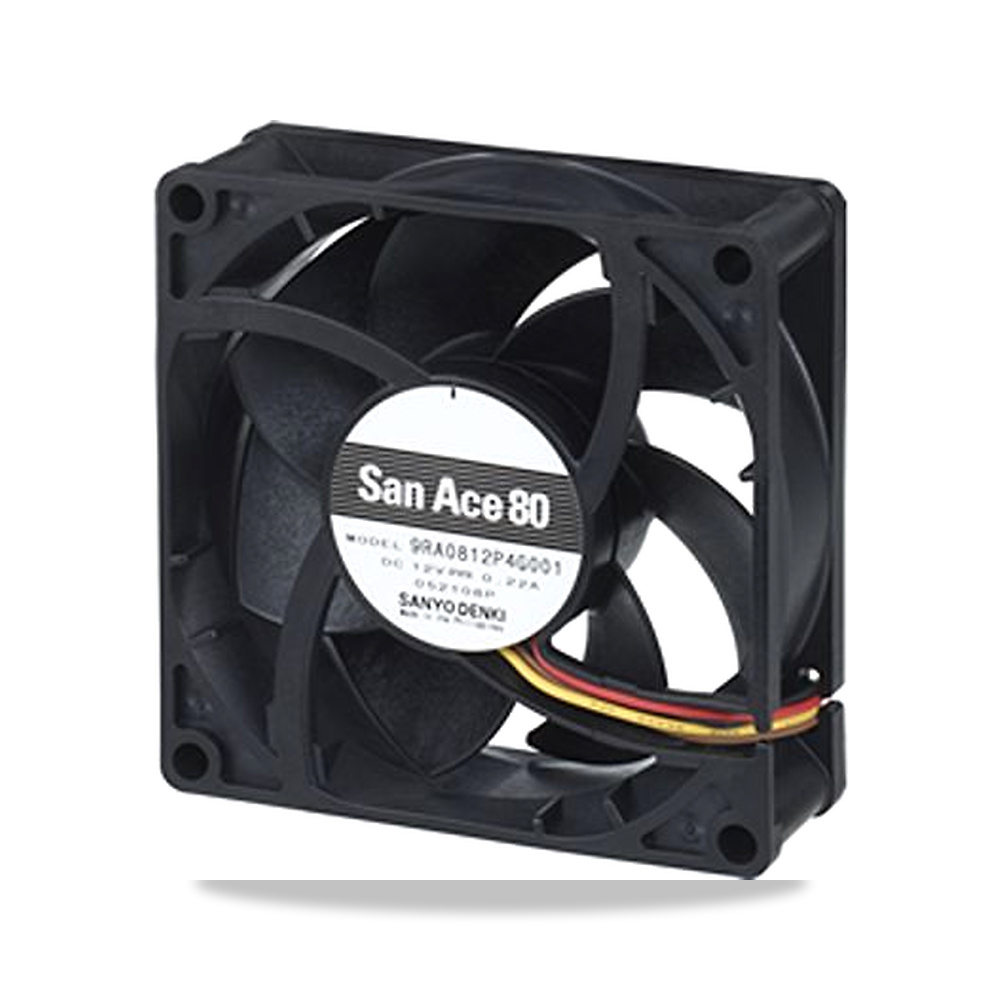 صورة منتج مروحة شفط وتبريد محورية (Axial Fan) 12 فولت 0.72 واط 0.06 أمبير 80 مم 25 مم Sanyo Denki موديل 9RA0812M4001 - كود الصنف reemco-2027-0861349 - ماركة يباع من خلال reemco - توريد وتصوير حصري لشركة ريمكو القابضة السعودية