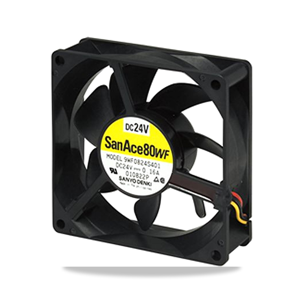 صورة منتج مروحة شفط وتبريد محورية (Axial Fan) 24 فولت 3.84 واط 0.16 أمبير 80 مم 25 مم Sanyo Denki موديل 9WF0824S401 - كود الصنف reemco-2027-0861761 - ماركة يباع من خلال reemco - توريد وتصوير حصري لشركة ريمكو القابضة السعودية