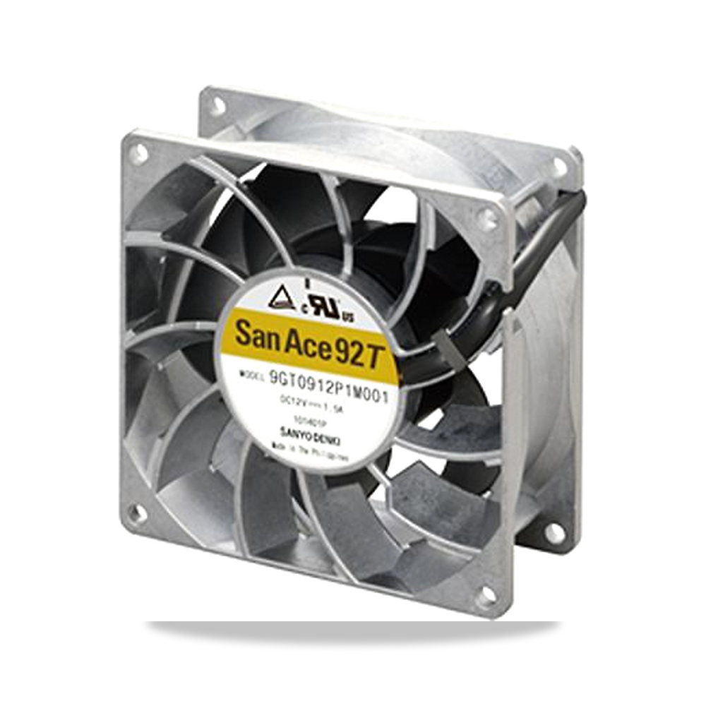 صورة منتج مروحة شفط وتبريد محورية (Axial Fan) 24 فولت 18 واط 0.75 أمبير 92 مم 38 مم Sanyo Denki موديل 9GT0924P1M001 - كود الصنف reemco-2027-0861782 - ماركة يباع من خلال reemco - توريد وتصوير حصري لشركة ريمكو القابضة السعودية