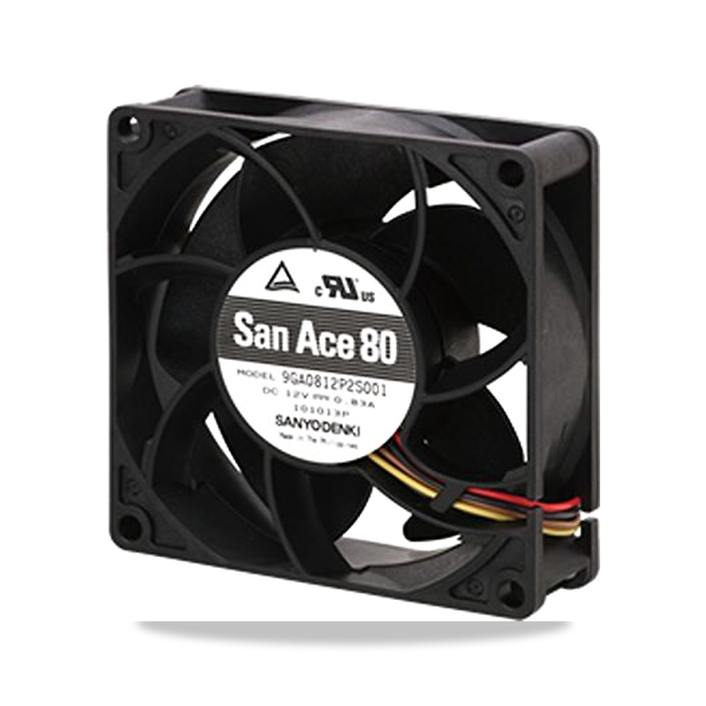صورة منتج مروحة شفط وتبريد محورية (Axial Fan) 12 فولت 7.08 واط 0.59 أمبير 80 مم 32 مم Sanyo Denki موديل 9GA0812P2H001 - كود الصنف reemco-2027-0861804 - ماركة يباع من خلال reemco - توريد وتصوير حصري لشركة ريمكو القابضة السعودية