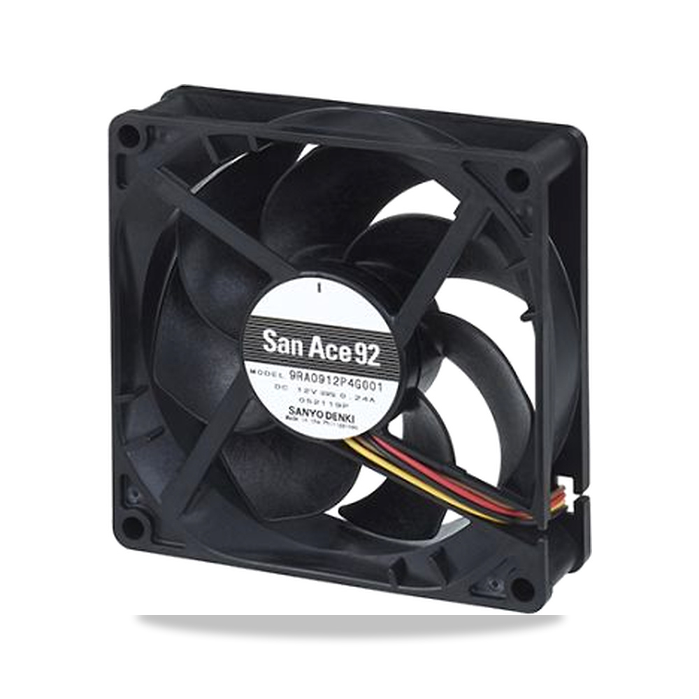صورة منتج مروحة شفط وتبريد محورية (Axial Fan) 12 فولت 2.64 واط 220 مللي أمبير 92 مم 25 مم Sanyo Denki موديل 9RA0912P4G001 - كود الصنف reemco-2027-0861835 - ماركة يباع من خلال reemco - توريد وتصوير حصري لشركة ريمكو القابضة السعودية