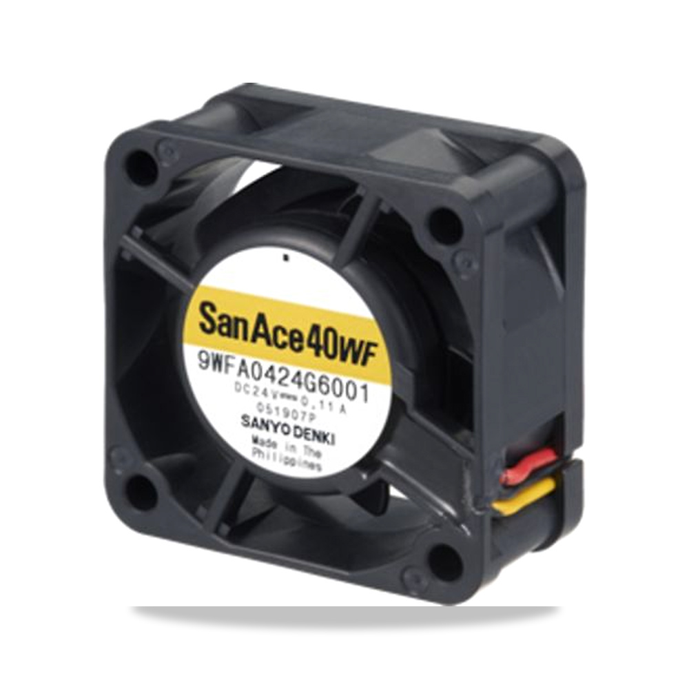 صورة منتج مروحة شفط وتبريد محورية (Axial Fan) 24 فولت 2.6 واط 110 مللي أمبير 40 مم 20 مم Sanyo Denki موديل 9WFA0424G6001 - كود الصنف reemco-2027-0861841 - ماركة يباع من خلال reemco - توريد وتصوير حصري لشركة ريمكو القابضة السعودية