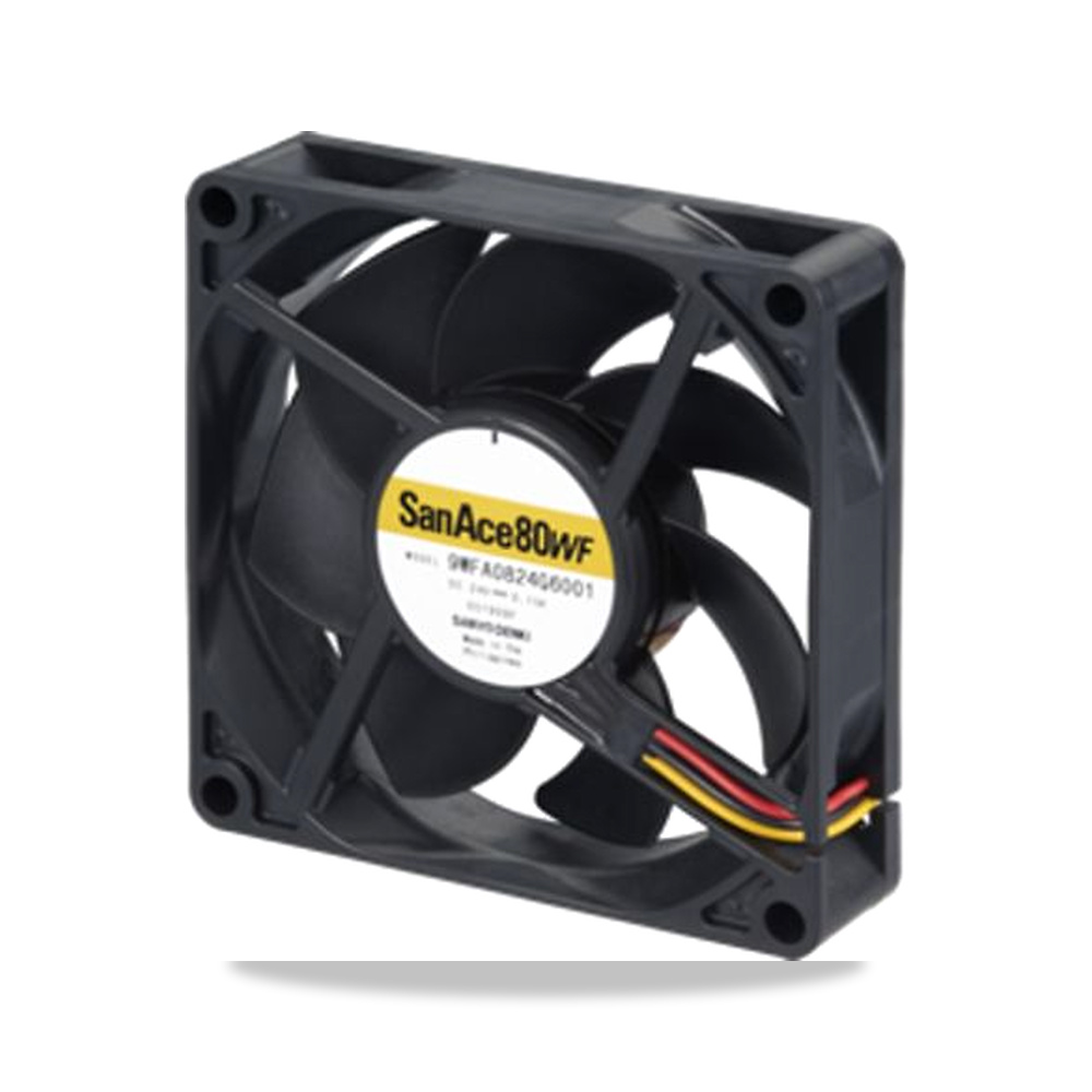 صورة منتج مروحة شفط وتبريد محورية (Axial Fan) 24 فولت 3.6 واط 150 مللي أمبير 80 مم 20 مم Sanyo Denki موديل 9WFA0824G6001 - كود الصنف reemco-2027-0861843 - ماركة يباع من خلال reemco - توريد وتصوير حصري لشركة ريمكو القابضة السعودية