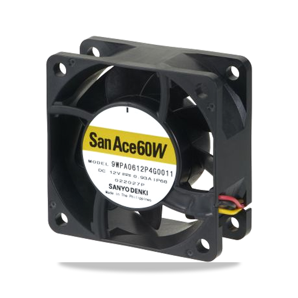 صورة منتج مروحة شفط وتبريد محورية (Axial Fan) 24 فولت 11.04 واط 460 مللي أمبير 60 مم 25 مم Sanyo Denki موديل 9WPA0624P4G001 - كود الصنف reemco-2027-0861844 - ماركة يباع من خلال reemco - توريد وتصوير حصري لشركة ريمكو القابضة السعودية
