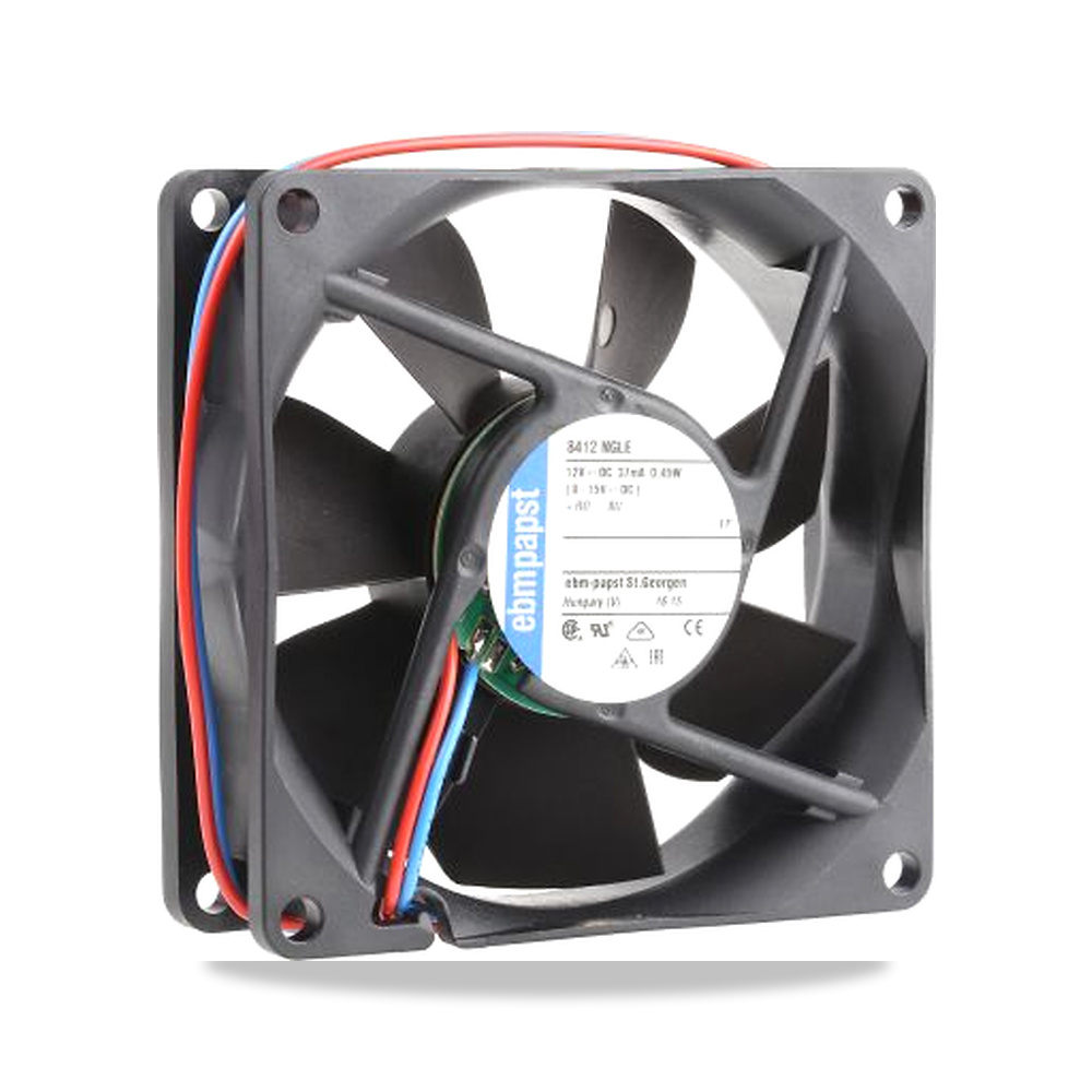 صورة منتج مروحة شفط وتبريد محورية (Axial Fan) 12 فولت 0.41 مللي أمبير 80 مم 25 مم IP68 ebm-papst موديل 8412NGLE - كود الصنف reemco-2027-0886140 - ماركة يباع من خلال reemco - توريد وتصوير حصري لشركة ريمكو القابضة السعودية