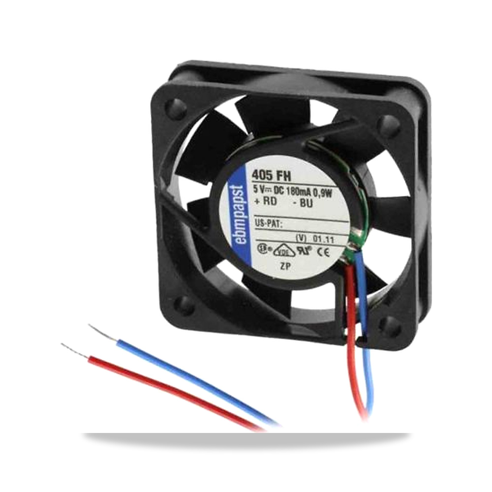 صورة منتج مروحة شفط وتبريد محورية (Axial Fan) 5 فولت 180 مللي أمبير 40 مم 10 مم ebm-papst موديل 405FH - كود الصنف reemco-2027-0889581 - ماركة يباع من خلال reemco - توريد وتصوير حصري لشركة ريمكو القابضة السعودية