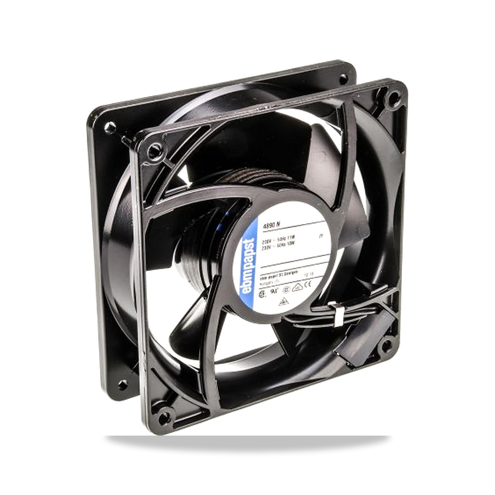 صورة منتج مروحة شفط وتبريد محورية (Axial Fan) 230 فولت 11 واط 119 مم 38 مم ebm-papst موديل 4890N – 230 فولت ac – 119 x 119 مم - كود الصنف reemco-2027-0890866 - ماركة يباع من خلال reemco - توريد وتصوير حصري لشركة ريمكو القابضة السعودية