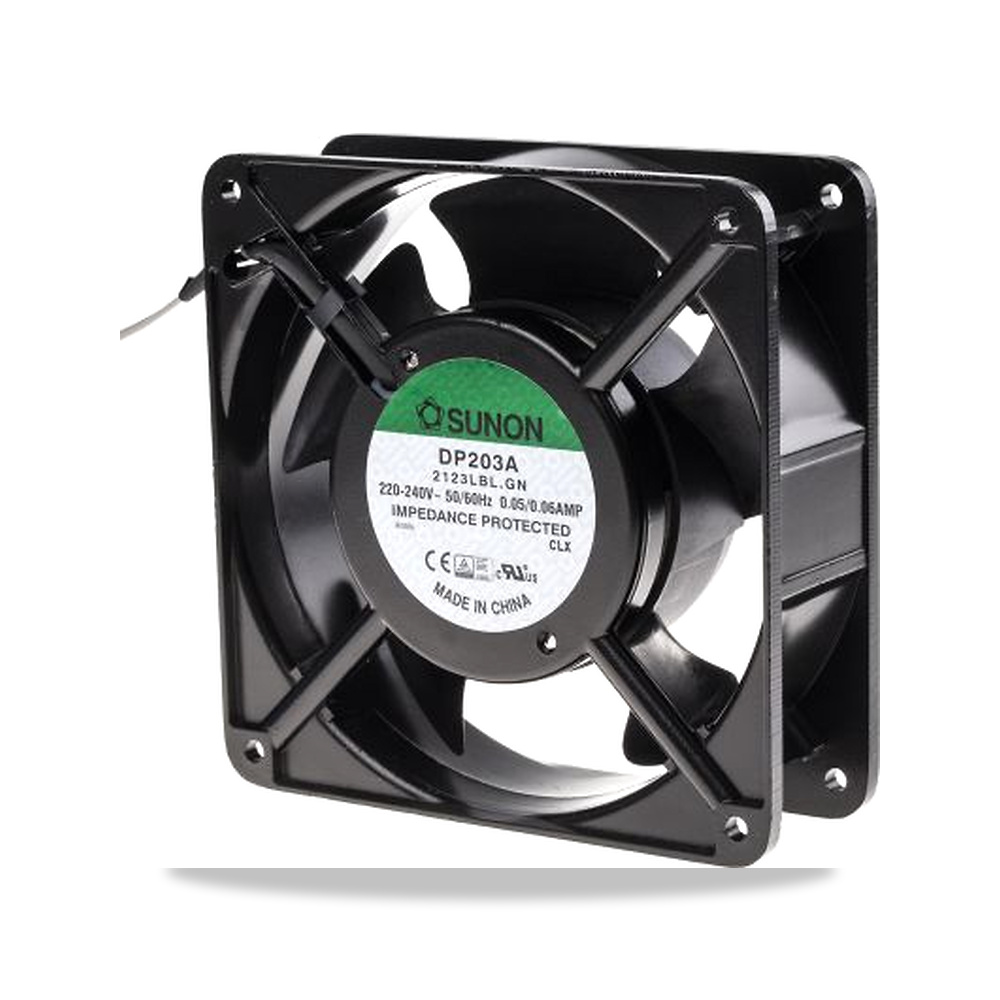 صورة منتج مروحة شفط وتبريد محورية (Axial Fan) 230 فولت 10 واط 50 مللي أمبير 120 مم 38 مم Sunon موديل DP203A/2123LBL.GN - كود الصنف reemco-2027-0892406 - ماركة يباع من خلال reemco - توريد وتصوير حصري لشركة ريمكو القابضة السعودية