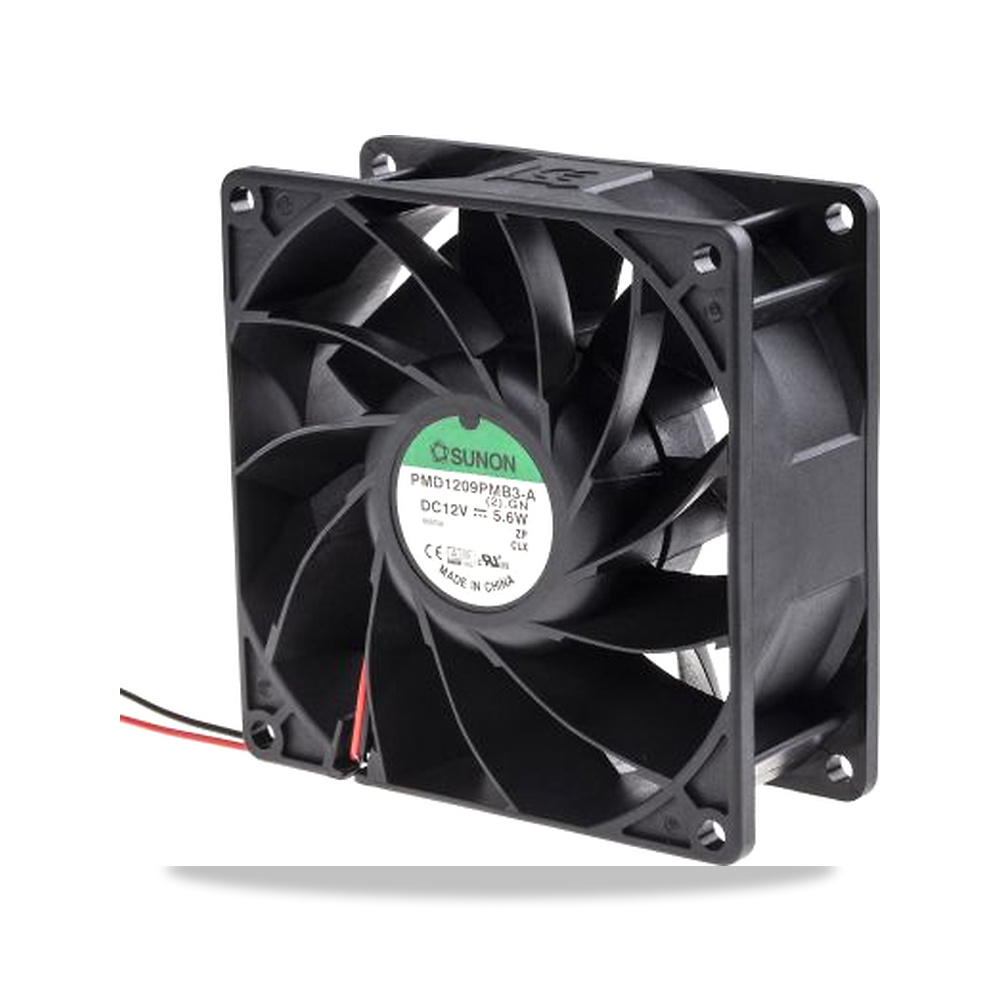 صورة منتج مروحة شفط وتبريد محورية (Axial Fan) 12 فولت 5.6 واط 470 مللي أمبير 92 مم 38 مم Sunon موديل PMD1209PMB3-A(2).GN - كود الصنف reemco-2027-0892510 - ماركة يباع من خلال reemco - توريد وتصوير حصري لشركة ريمكو القابضة السعودية