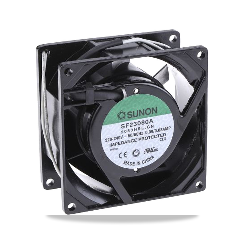 صورة منتج مروحة شفط وتبريد محورية (Axial Fan) رمان بلي ومحمل دوران 230 فولت 16 واط 80 مللي موديل SF23080A/2083HSL.GN - كود الصنف reemco-2027-0892877 - ماركة يباع من خلال reemco - توريد وتصوير حصري لشركة ريمكو القابضة السعودية
