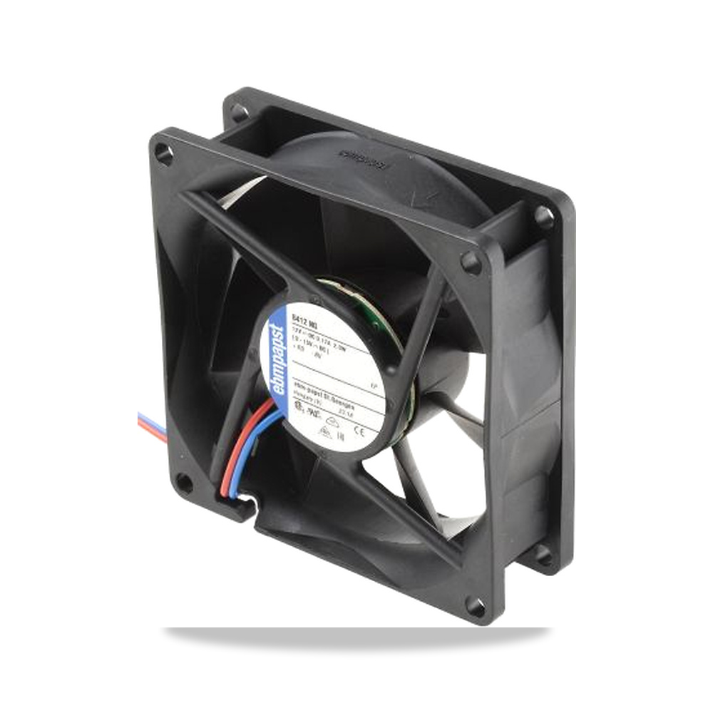 صورة منتج مروحة شفط وتبريد محورية (Axial Fan) 12 فولت 2 واط 167 مللي أمبير 80 مم 25 مم ebm-papst موديل 8412NG - كود الصنف reemco-2027-0894310 - ماركة يباع من خلال reemco - توريد وتصوير حصري لشركة ريمكو القابضة السعودية