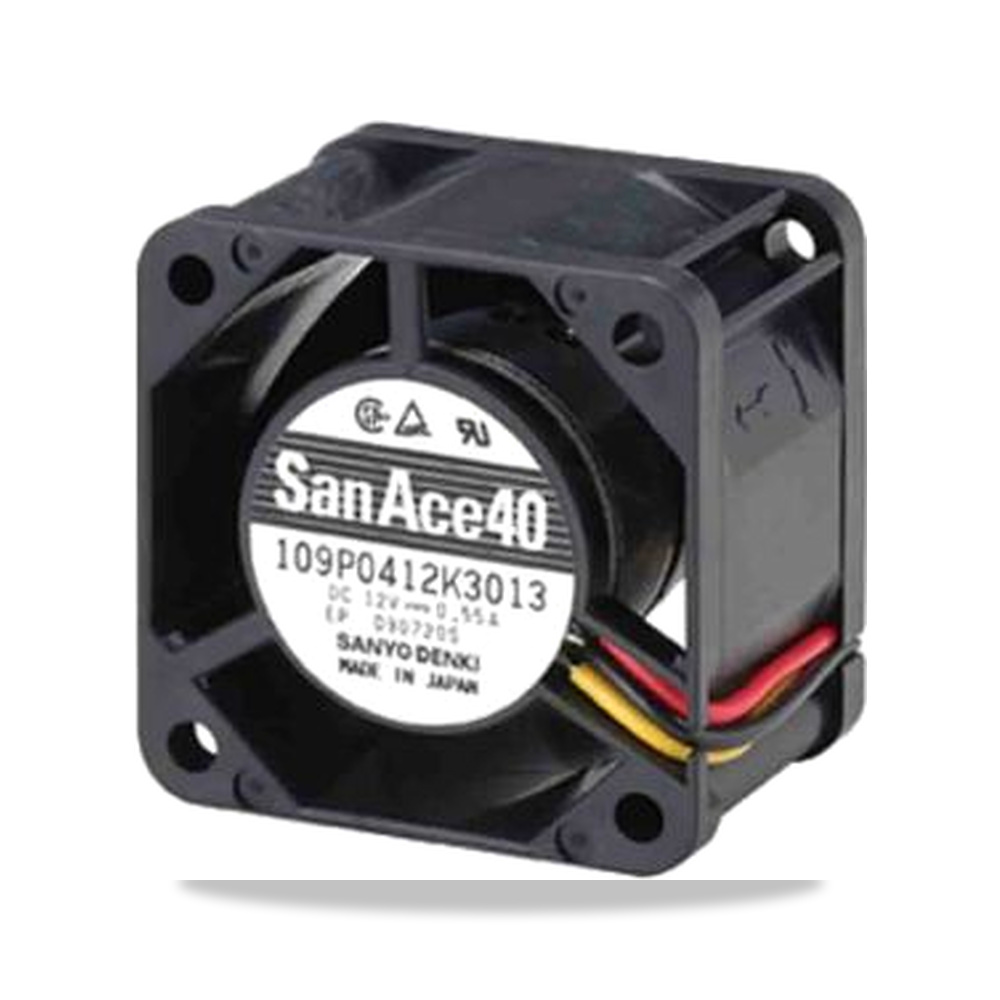صورة منتج مروحة شفط وتبريد محورية (Axial Fan) 24 فولت 4.32 واط 180 مللي أمبير 40 مم 28 مم Sanyo Denki موديل 109P0424J3013 - كود الصنف reemco-2027-0895202 - ماركة يباع من خلال reemco - توريد وتصوير حصري لشركة ريمكو القابضة السعودية
