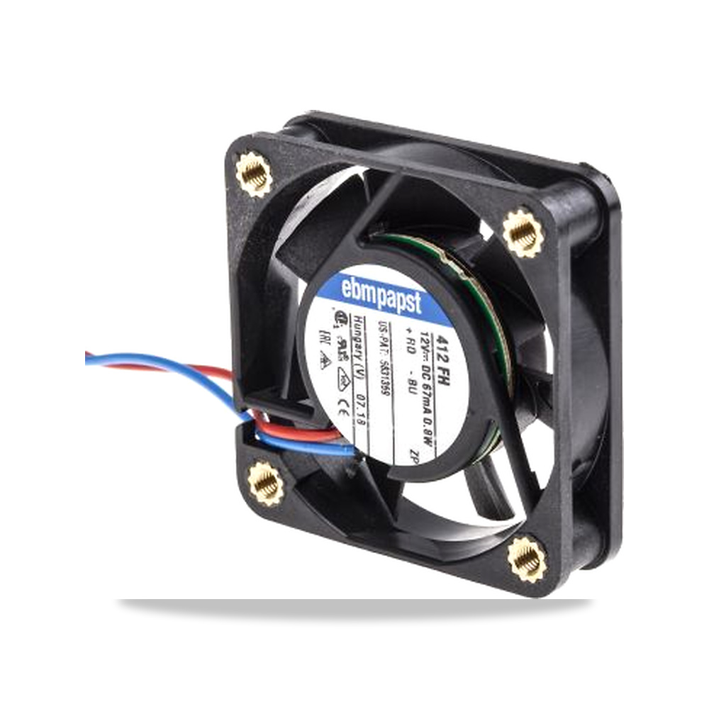 صورة منتج مروحة شفط وتبريد محورية (Axial Fan) قابس وفيش ذكر 12 فولت 66 مللي أمبير 40 مم 10 مم IP20 ebm-papst موديل 412FH-RS0 - كود الصنف reemco-2027-0897843 - ماركة يباع من خلال reemco - توريد وتصوير حصري لشركة ريمكو القابضة السعودية