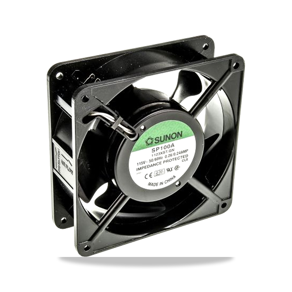 صورة منتج مروحة شفط وتبريد محورية (Axial Fan) رمان بلي ومحمل دوران 115 فولت 20 واط 240 مللي موديل SP100A/1123XST.GN - كود الصنف reemco-2027-0898995 - ماركة يباع من خلال reemco - توريد وتصوير حصري لشركة ريمكو القابضة السعودية
