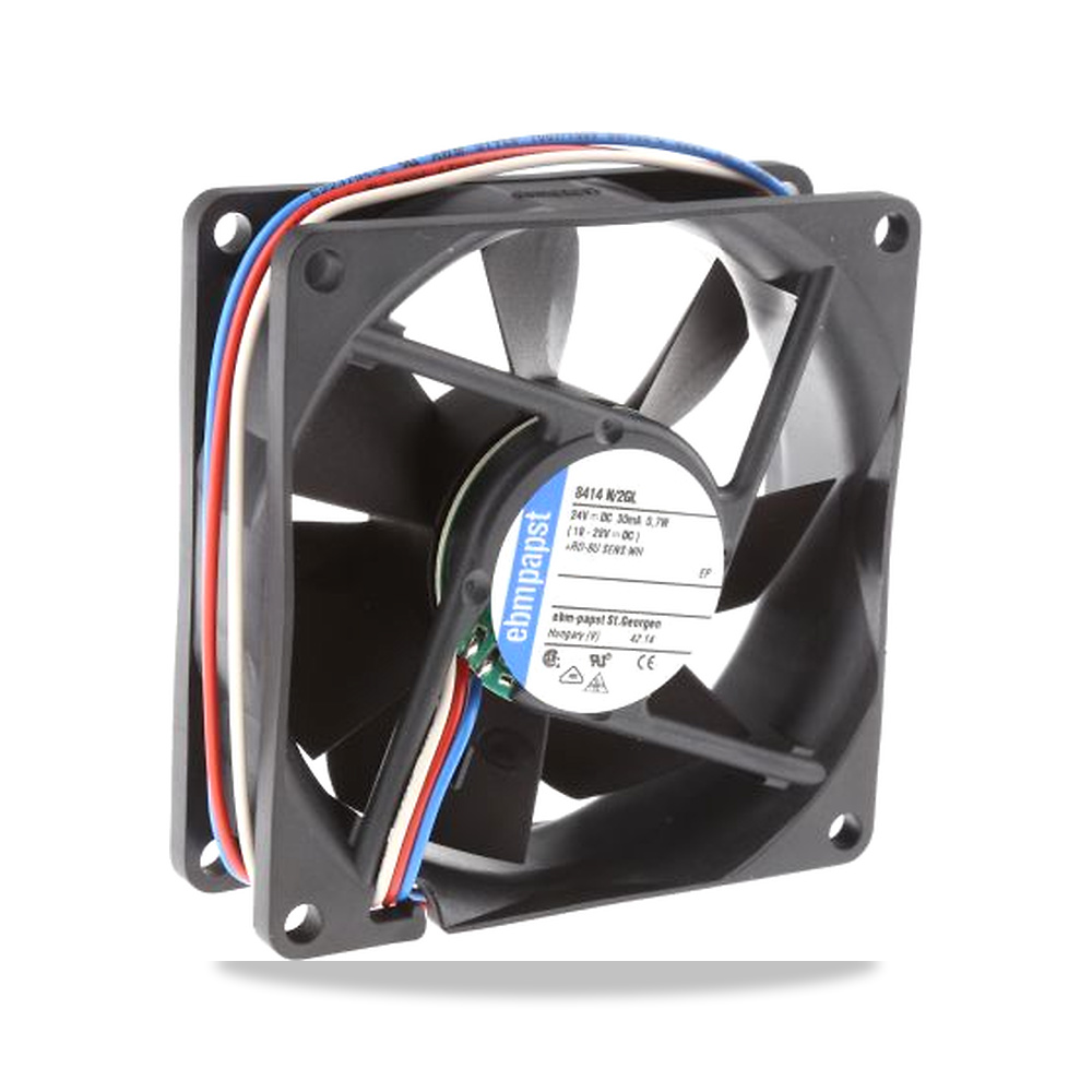 صورة منتج مروحة شفط وتبريد محورية (Axial Fan) 24 فولت 80 مم 25 مم IP20 ebm-papst موديل 8414N/2GL – 24 فولت dc - كود الصنف reemco-2027-0899784 - ماركة يباع من خلال reemco - توريد وتصوير حصري لشركة ريمكو القابضة السعودية