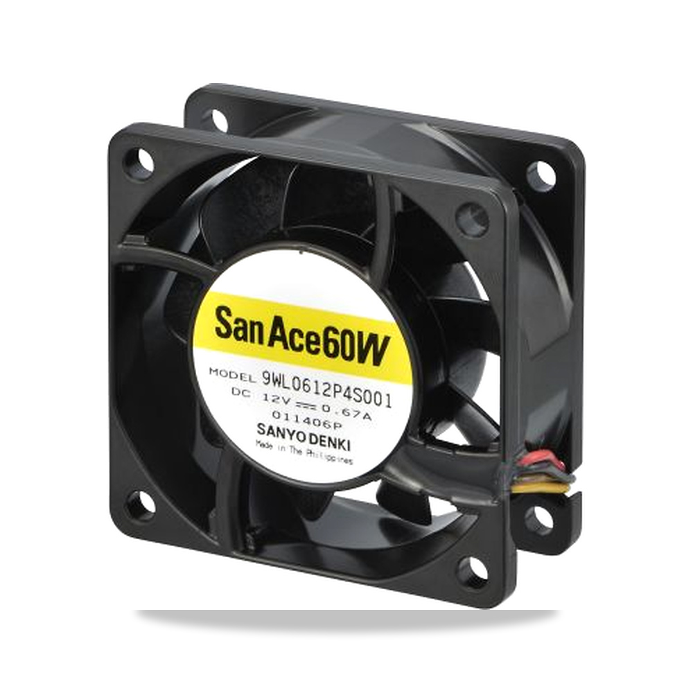 صورة منتج مروحة شفط وتبريد محورية (Axial Fan) 12 فولت 4.68 واط 390 مللي أمبير 60 مم 25 مم Sanyo Denki موديل 9WL0612P4J001 - كود الصنف reemco-2027-0900400 - ماركة يباع من خلال reemco - توريد وتصوير حصري لشركة ريمكو القابضة السعودية
