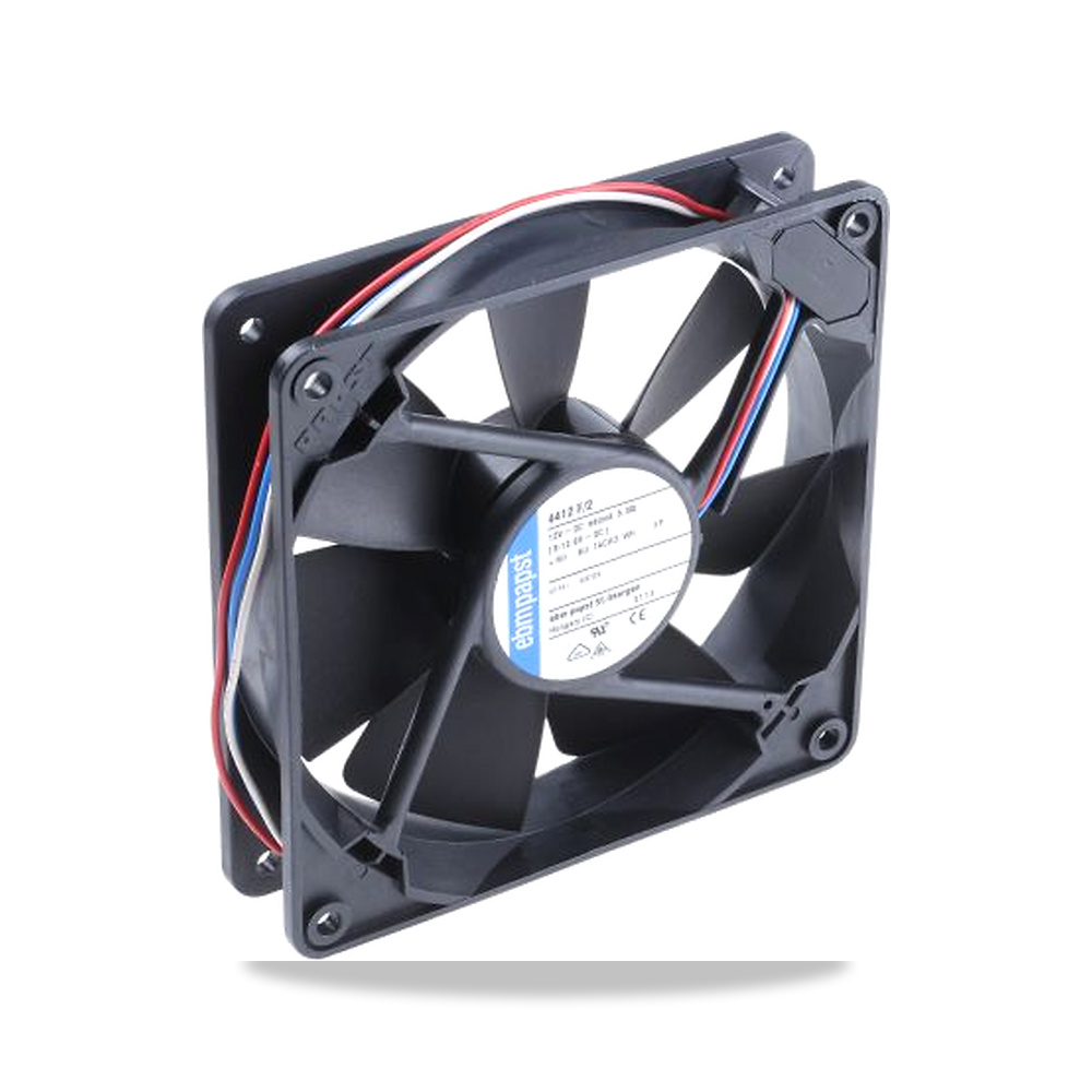 صورة منتج مروحة شفط وتبريد محورية (Axial Fan) 12 فولت 5.3 واط 441 مللي أمبير 119 مم 25 مم ebm-papst موديل 4412F/2-RS0 - كود الصنف reemco-2027-0901802 - ماركة يباع من خلال reemco - توريد وتصوير حصري لشركة ريمكو القابضة السعودية