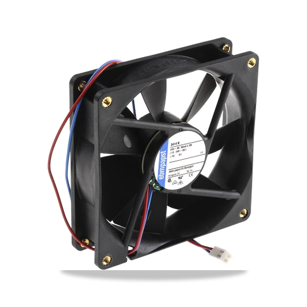 صورة منتج مروحة شفط وتبريد محورية (Axial Fan) قابس وفيش ذكر 24 فولت 2.3 واط 92 مم 25 مم IP20 ebm-papst موديل 3414N-RS0 - كود الصنف reemco-2027-0903926 - ماركة يباع من خلال reemco - توريد وتصوير حصري لشركة ريمكو القابضة السعودية