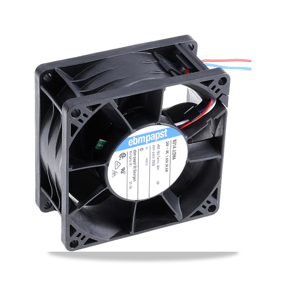 صورة منتج مروحة شفط وتبريد محورية (Axial Fan) 24 فولت 38 واط 80 مم 38 مم IP68 ebm-papst موديل 8214J/2H4 - كود الصنف reemco-2027-0904094 - ماركة يباع من خلال reemco - توريد وتصوير حصري لشركة ريمكو القابضة السعودية