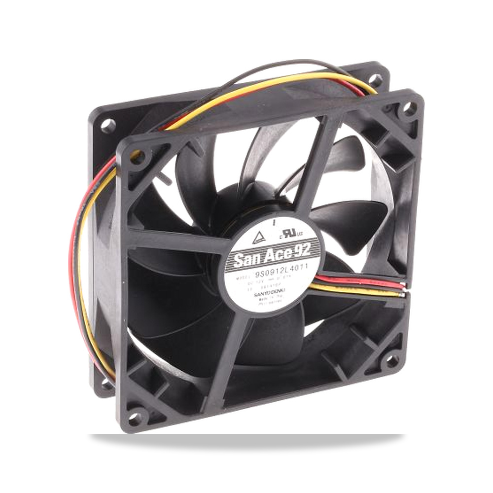 صورة منتج مروحة شفط وتبريد محورية (Axial Fan) 12 فولت 70 مللي أمبير 92 مم 25 مم Sanyo Denki موديل 9S0912L4011 - كود الصنف reemco-2027-0904588 - ماركة يباع من خلال reemco - توريد وتصوير حصري لشركة ريمكو القابضة السعودية