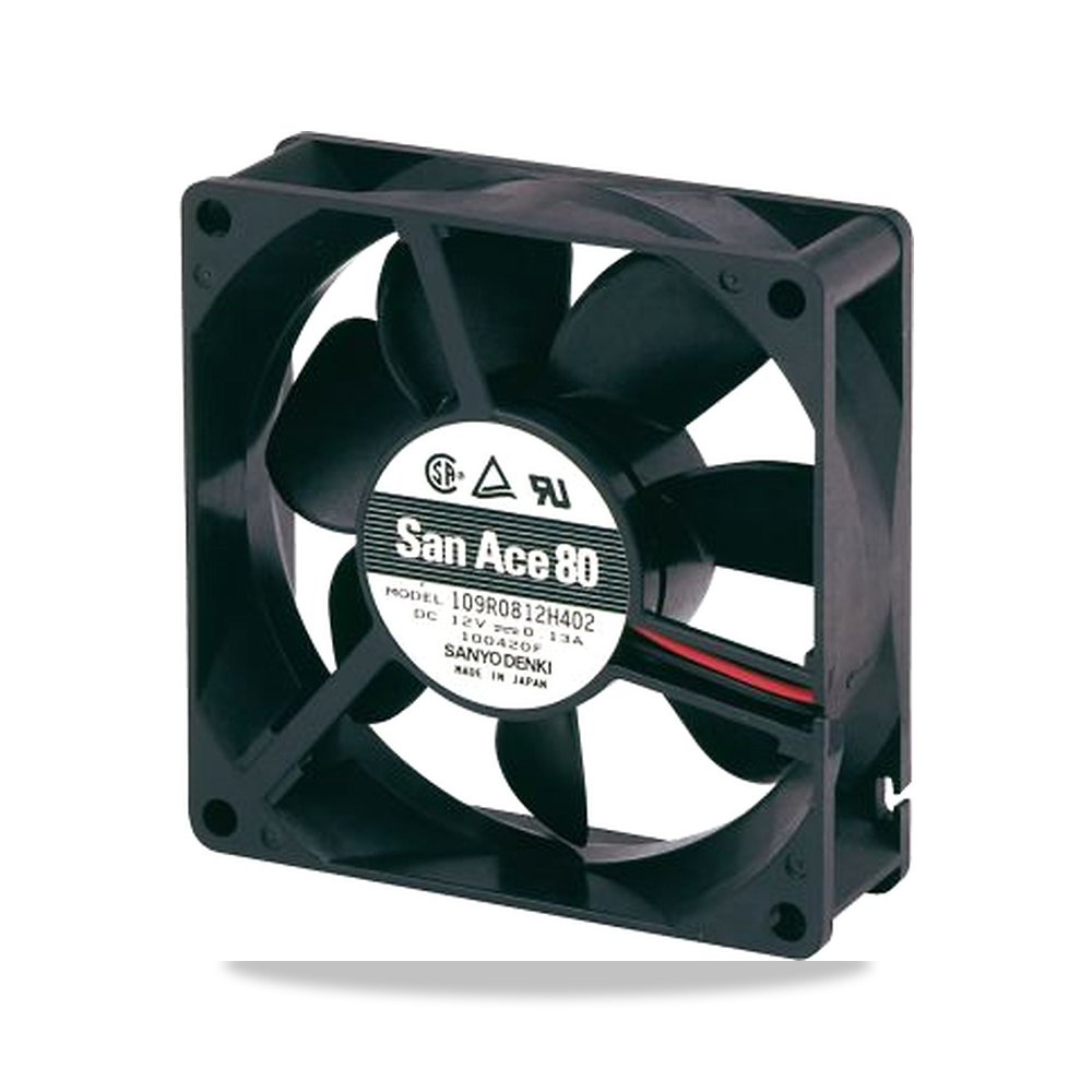 صورة منتج مروحة شفط وتبريد محورية (Axial Fan) 48 فولت 2.88 واط 60 مللي أمبير 80 مم 25 مم Sanyo Denki موديل 109R0848S402 - كود الصنف reemco-2027-0908327 - ماركة يباع من خلال reemco - توريد وتصوير حصري لشركة ريمكو القابضة السعودية