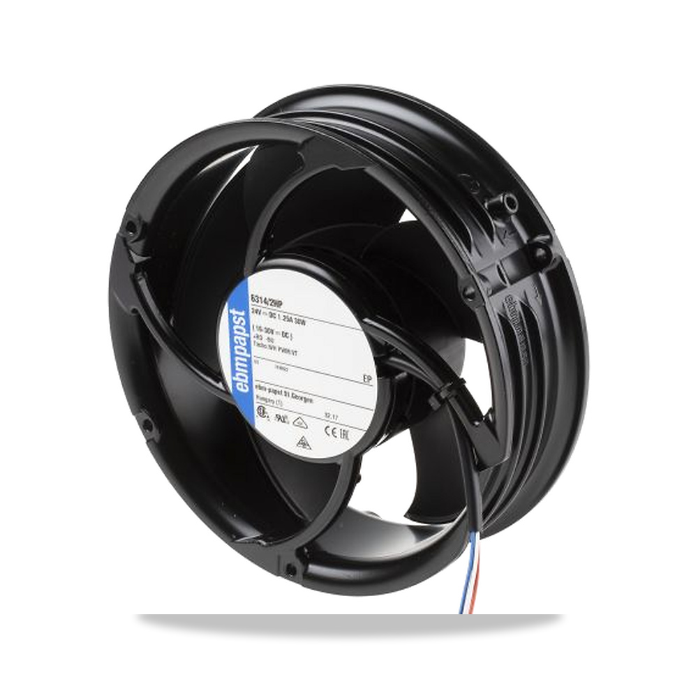 صورة منتج مروحة شفط وتبريد محورية (Axial Fan) 24 فولت 31 واط 0.12 أمبير 119 مم 50.8 مم ebm-papst موديل 6314/2HP - كود الصنف reemco-2027-0909203 - ماركة يباع من خلال reemco - توريد وتصوير حصري لشركة ريمكو القابضة السعودية