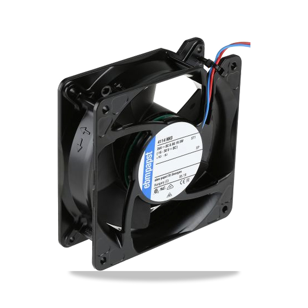 صورة منتج مروحة شفط وتبريد محورية (Axial Fan) 24 فولت 19.5 واط 812 مللي أمبير 119 مم 38 مم ebm-papst موديل 4114NH3 - كود الصنف reemco-2027-0910194 - ماركة يباع من خلال reemco - توريد وتصوير حصري لشركة ريمكو القابضة السعودية