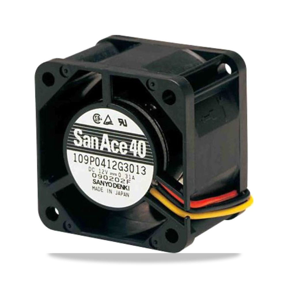 صورة منتج مروحة شفط وتبريد محورية (Axial Fan) 24 فولت 4.56 واط 190 مللي أمبير 40 مم 28 مم Sanyo Denki موديل 109P0424G3023 - كود الصنف reemco-2027-0912401 - ماركة يباع من خلال reemco - توريد وتصوير حصري لشركة ريمكو القابضة السعودية