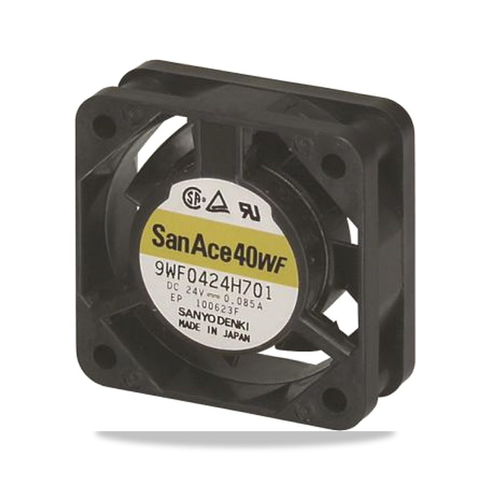 صورة منتج مروحة شفط وتبريد محورية (Axial Fan) 24 فولت 2.04 واط 80 مللي أمبير 15 مم 40 مم Sanyo Denki موديل 9WF0424H7D01 - كود الصنف reemco-2027-0913126 - ماركة يباع من خلال reemco - توريد وتصوير حصري لشركة ريمكو القابضة السعودية