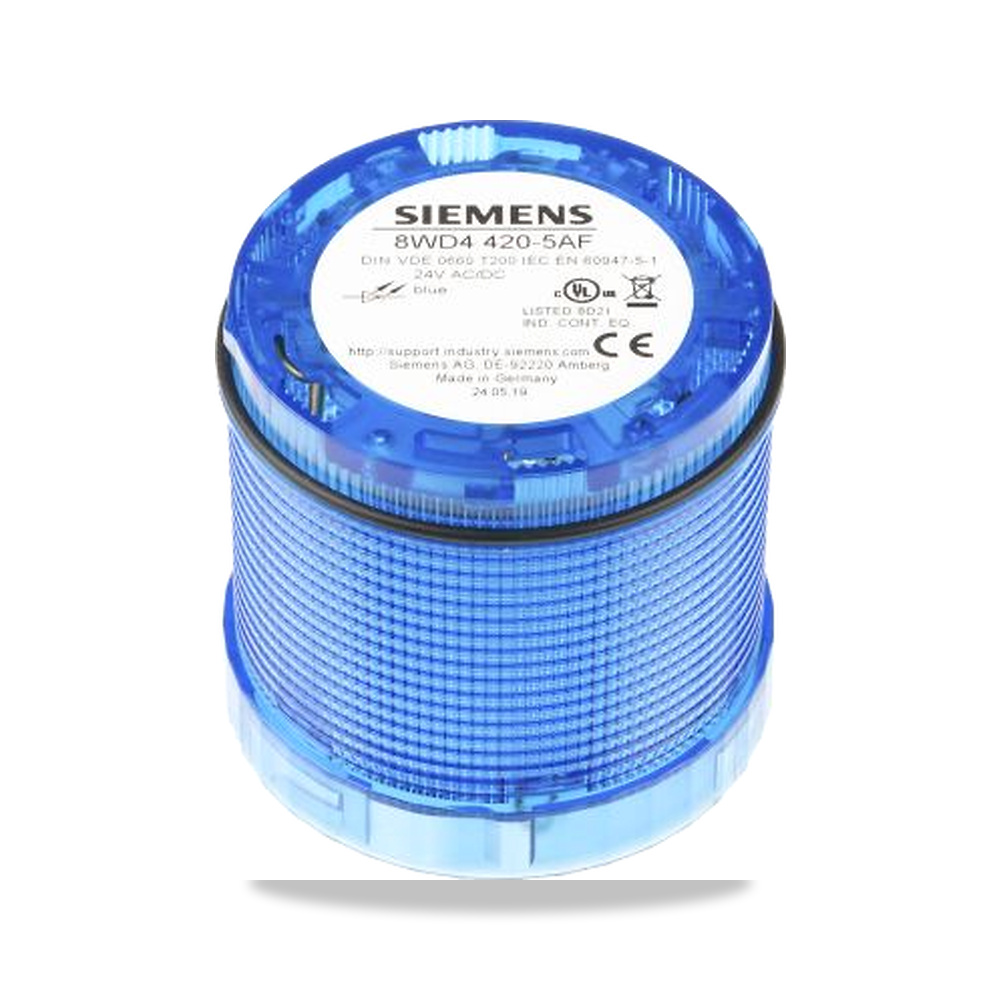 صورة منتج لمبة ومصدر إنارة أزرق لمبة إضاءة 24 فولت IP65 70 مم Siemens موديل 8WD4420-5AF - كود الصنف reemco-2027-0913402 - ماركة يباع من خلال reemco - توريد وتصوير حصري لشركة ريمكو القابضة السعودية