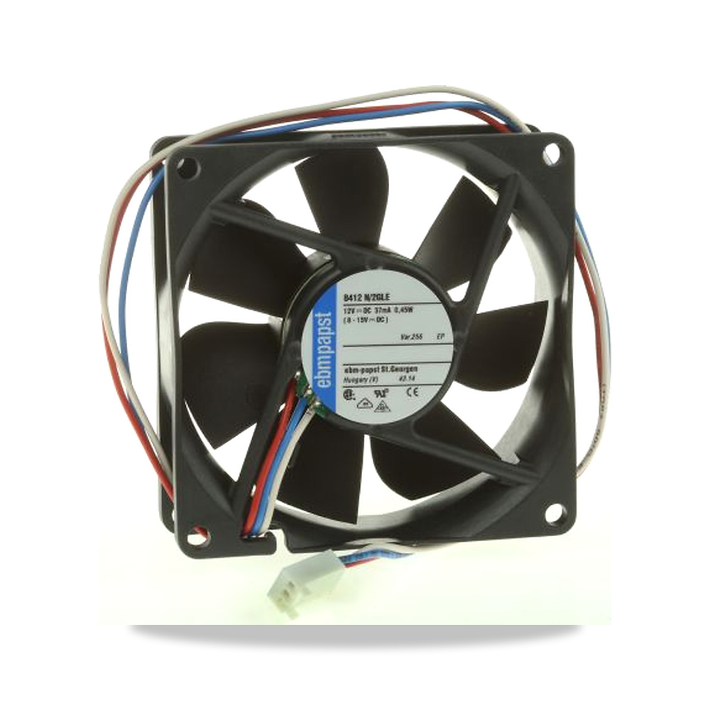 صورة منتج مروحة شفط وتبريد محورية (Axial Fan) 12 فولت 41 مللي أمبير 80 مم 25 مم ebm-papst موديل 8412 N/2GLE-256 - كود الصنف reemco-2027-0913802 - ماركة يباع من خلال reemco - توريد وتصوير حصري لشركة ريمكو القابضة السعودية