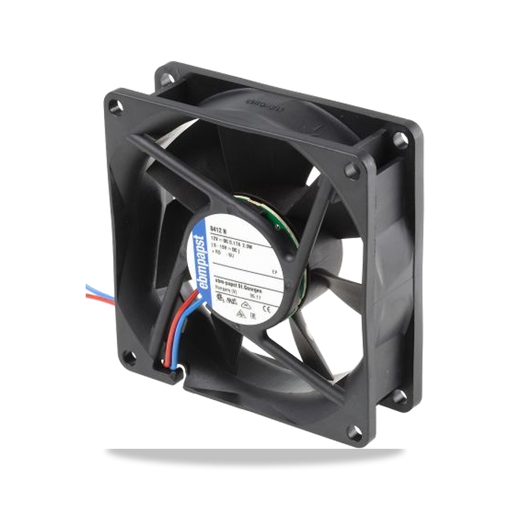 صورة منتج مروحة شفط وتبريد محورية (Axial Fan) 12 فولت 2 واط 170 مللي أمبير 80 مم 25 مم ebm-papst موديل 8412N - كود الصنف reemco-2027-0914749 - ماركة يباع من خلال reemco - توريد وتصوير حصري لشركة ريمكو القابضة السعودية