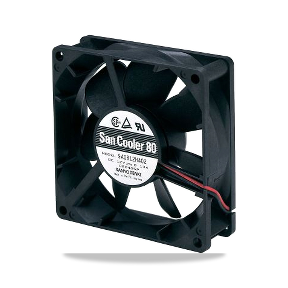 صورة منتج مروحة شفط وتبريد محورية (Axial Fan) 24 فولت 1.68 واط 70 مللي أمبير 9 أمبير 25 مم Sanyo Denki موديل 9A0824H402 - كود الصنف reemco-2027-0915038 - ماركة يباع من خلال reemco - توريد وتصوير حصري لشركة ريمكو القابضة السعودية