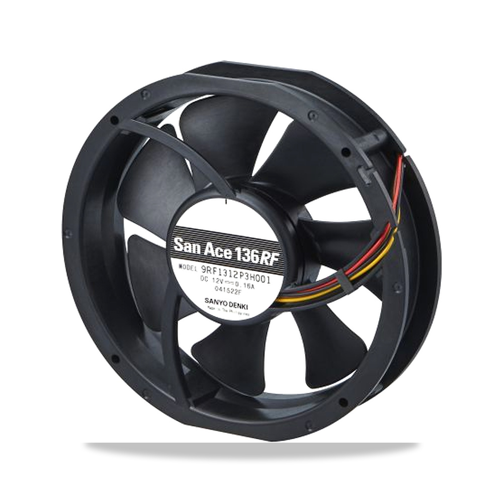 صورة منتج مروحة شفط وتبريد محورية (Axial Fan) 12 فولت 1.8 واط 150 مللي أمبير 131 مم 136 مم Sanyo Denki موديل 9RF1312P3H001 - كود الصنف reemco-2027-0916369 - ماركة يباع من خلال reemco - توريد وتصوير حصري لشركة ريمكو القابضة السعودية