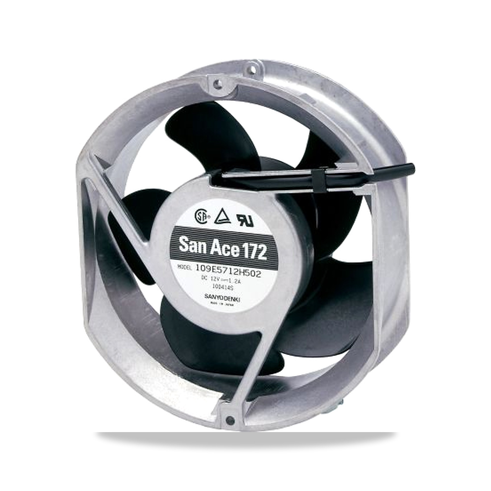 صورة منتج مروحة شفط وتبريد محورية (Axial Fan) 24 فولت 31.2 واط 1.3 أمبير 51 مم 150 مم Sanyo Denki موديل 109E5724K502 - كود الصنف reemco-2027-0922423 - ماركة يباع من خلال reemco - توريد وتصوير حصري لشركة ريمكو القابضة السعودية