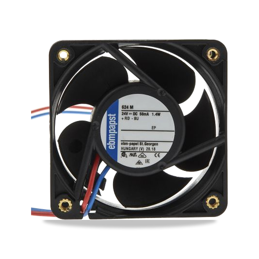 صورة منتج مروحة شفط وتبريد محورية (Axial Fan) 24 فولت 1.5 واط 0.12 أمبير 60 مم 25.4 مم ebm-papst موديل 624M-RS0 - كود الصنف reemco-2027-0923827 - ماركة يباع من خلال reemco - توريد وتصوير حصري لشركة ريمكو القابضة السعودية