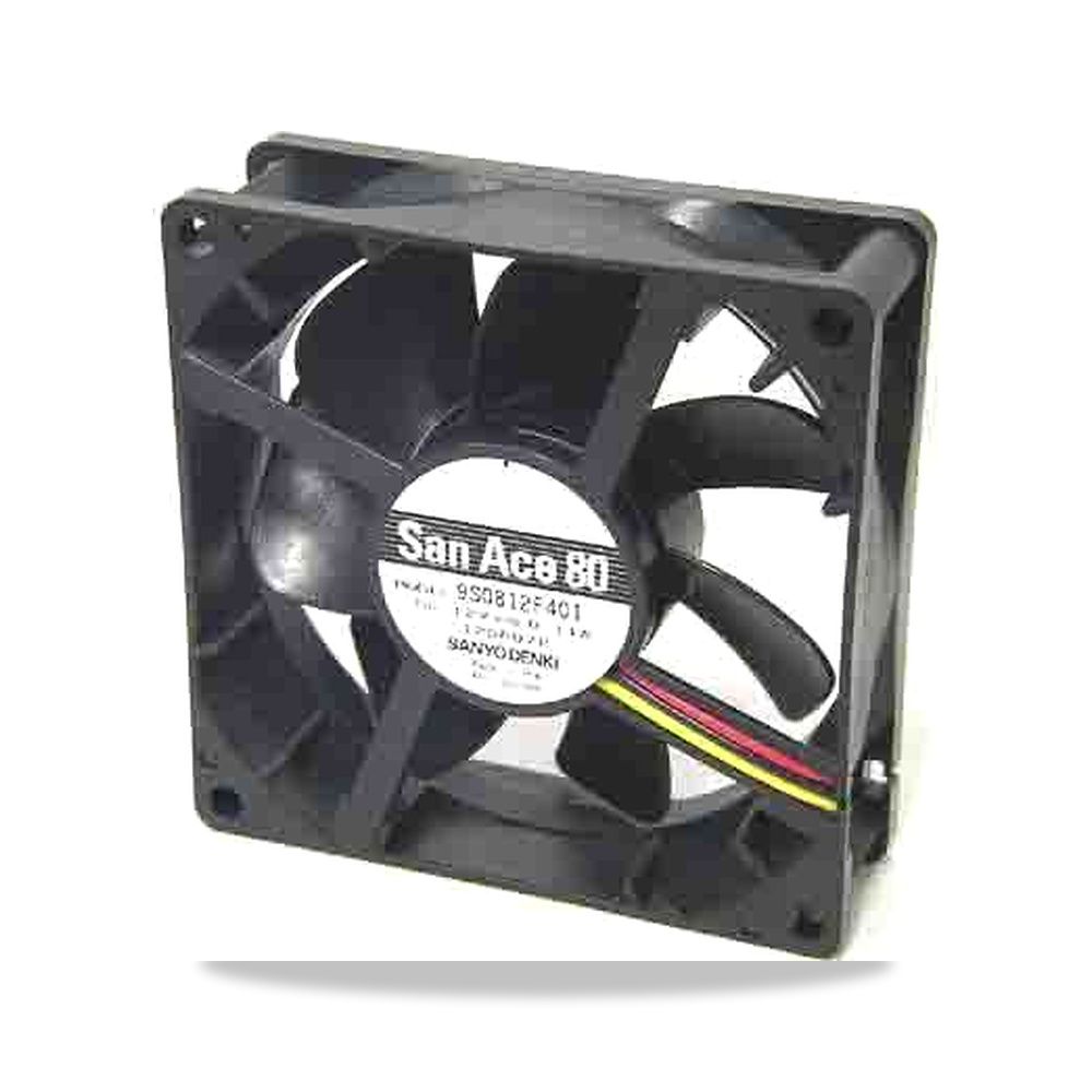 صورة منتج مروحة شفط وتبريد محورية (Axial Fan) 12 فولت 1.32 واط 110 مللي أمبير 80 مم 25 مم Sanyo Denki موديل 9S0812F401 - كود الصنف reemco-2027-0924592 - ماركة يباع من خلال reemco - توريد وتصوير حصري لشركة ريمكو القابضة السعودية