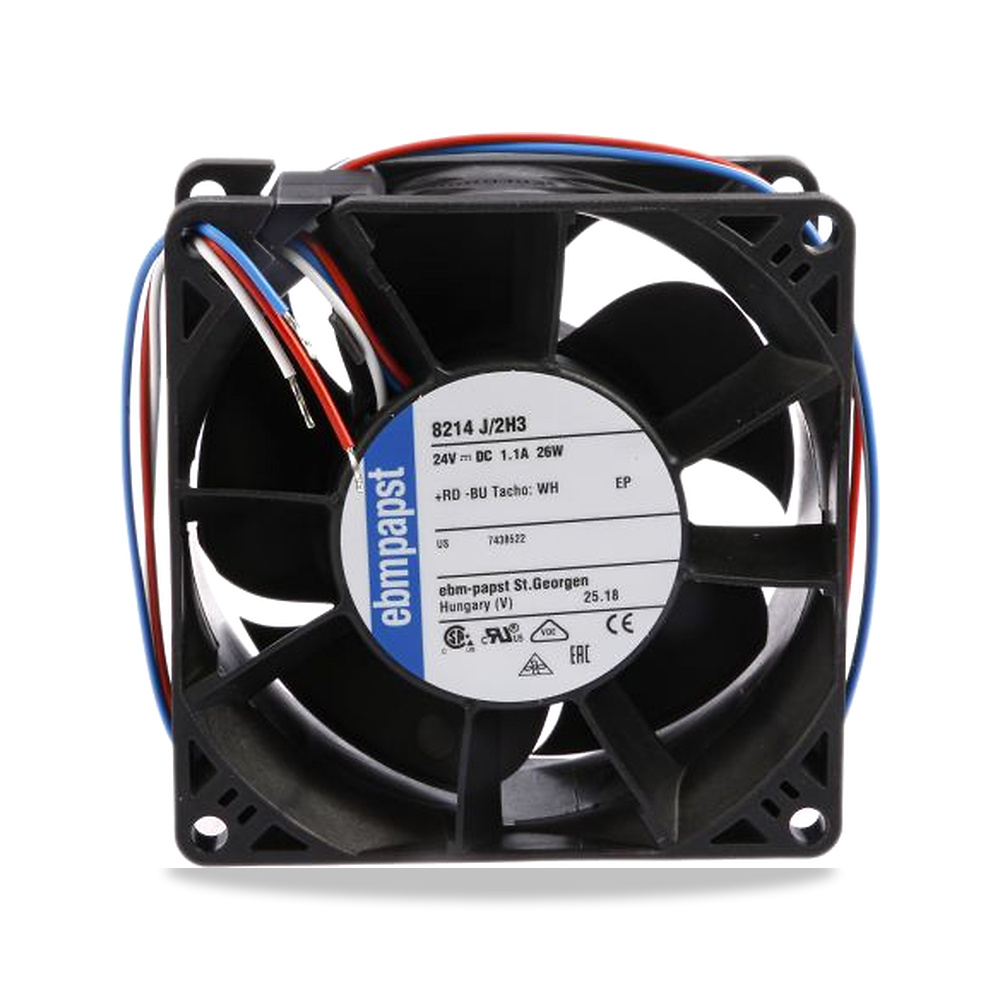 صورة منتج مروحة شفط وتبريد محورية (Axial Fan) 24 فولت 26 واط 80 مم 38 مم IP68 ebm-papst موديل 8214J/2H3 - كود الصنف reemco-2027-0927871 - ماركة يباع من خلال reemco - توريد وتصوير حصري لشركة ريمكو القابضة السعودية