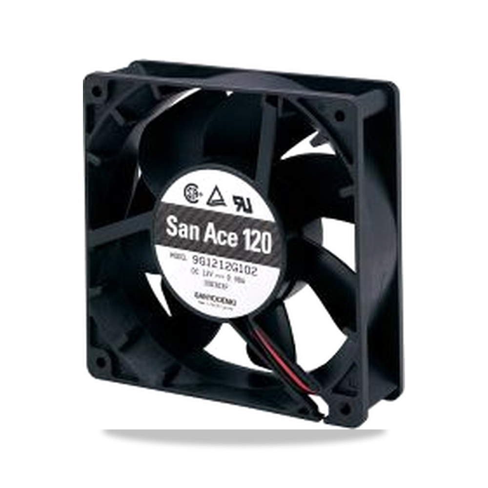 صورة منتج مروحة شفط وتبريد محورية (Axial Fan) 24 فولت 2.64 واط 110 مللي أمبير 119 مم 38 مم Sanyo Denki موديل 9G1224M101 - كود الصنف reemco-2027-0928344 - ماركة يباع من خلال reemco - توريد وتصوير حصري لشركة ريمكو القابضة السعودية