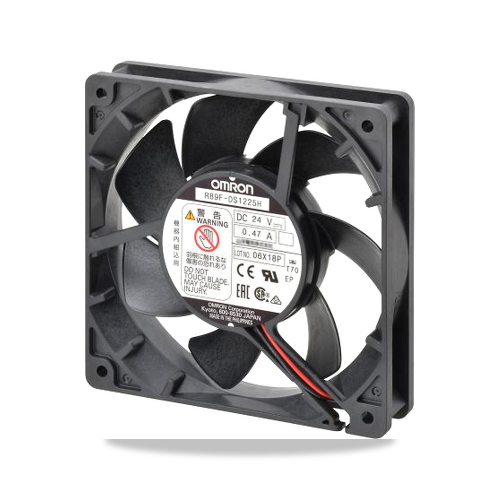 صورة منتج مروحة شفط وتبريد محورية (Axial Fan) 24 فولت 1.92 واط 80 مللي أمبير 25 مم 92 مم Omron موديل R89F-DS0925L-S2 - كود الصنف reemco-2027-0932136 - ماركة يباع من خلال reemco - توريد وتصوير حصري لشركة ريمكو القابضة السعودية
