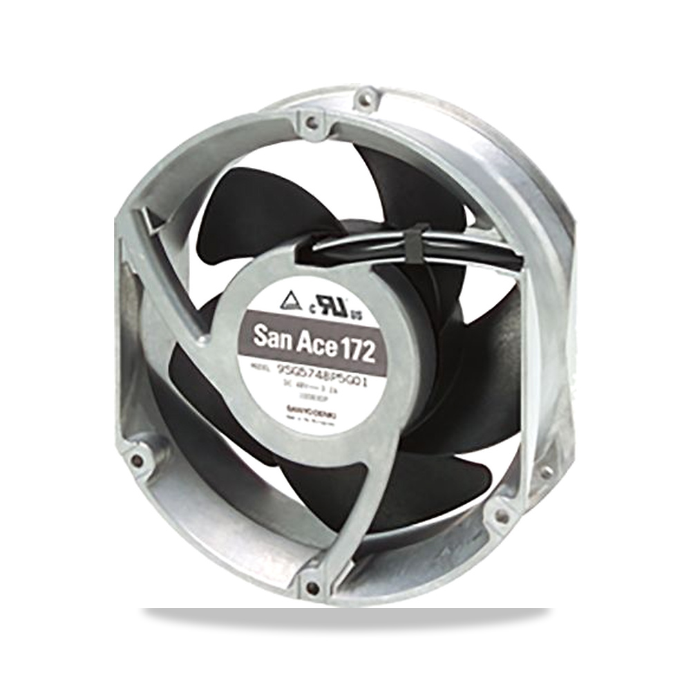 صورة منتج مروحة شفط وتبريد محورية (Axial Fan) 24 فولت 67.2 واط 2.8 أمبير 172 مم 150 مم Sanyo Denki موديل 9SG5724P5H61 - كود الصنف reemco-2027-0932800 - ماركة يباع من خلال reemco - توريد وتصوير حصري لشركة ريمكو القابضة السعودية