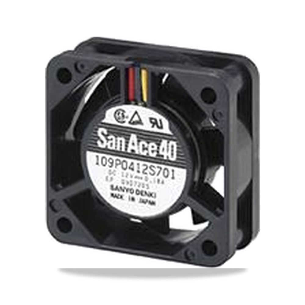صورة منتج مروحة شفط وتبريد محورية (Axial Fan) 12 فولت 1.56 واط 130 مللي أمبير 15 مم 40 مم Sanyo Denki موديل 109P0412H701 - كود الصنف reemco-2027-0935300 - ماركة يباع من خلال reemco - توريد وتصوير حصري لشركة ريمكو القابضة السعودية
