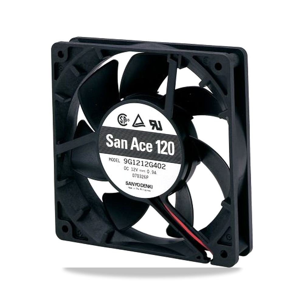 صورة منتج مروحة شفط وتبريد محورية (Axial Fan) 24 فولت 4.08 واط 170 مللي أمبير 25 مم 120 مم Sanyo Denki موديل 9G1224H402 - كود الصنف reemco-2027-0935302 - ماركة يباع من خلال reemco - توريد وتصوير حصري لشركة ريمكو القابضة السعودية