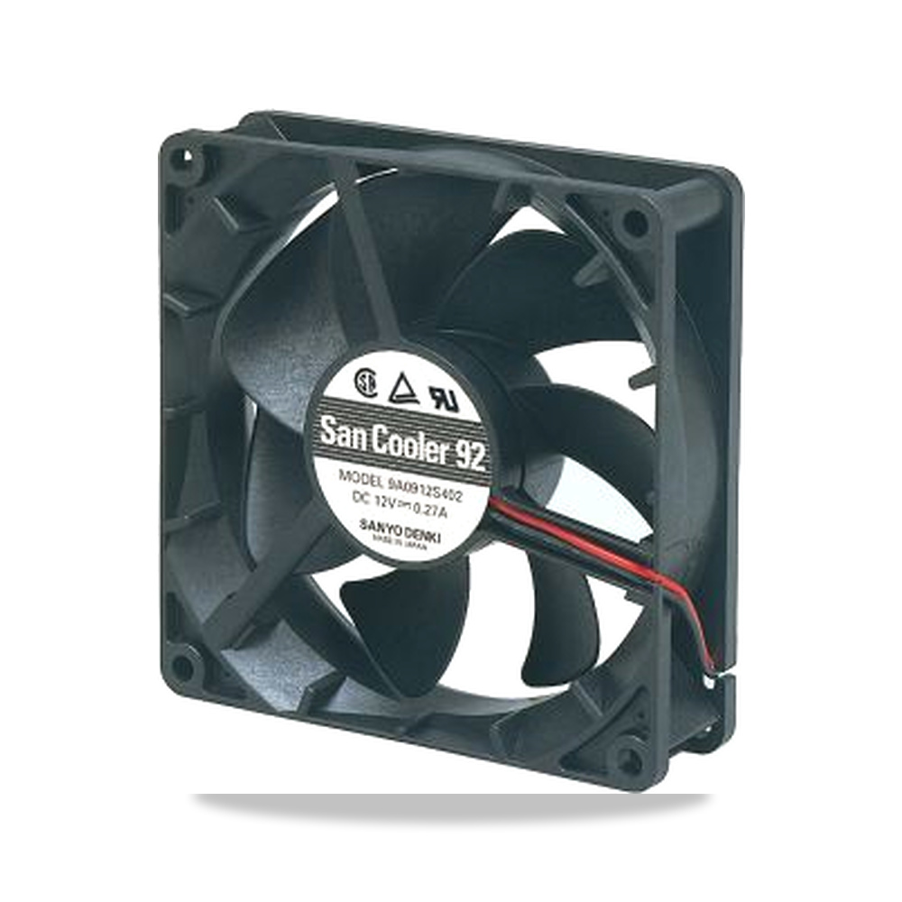 صورة منتج مروحة شفط وتبريد محورية (Axial Fan) 12 فولت 2.52 واط 210 مللي أمبير 9 أمبير 92 مم Sanyo Denki موديل 9A0912H4021 - كود الصنف reemco-2027-0941342 - ماركة يباع من خلال reemco - توريد وتصوير حصري لشركة ريمكو القابضة السعودية