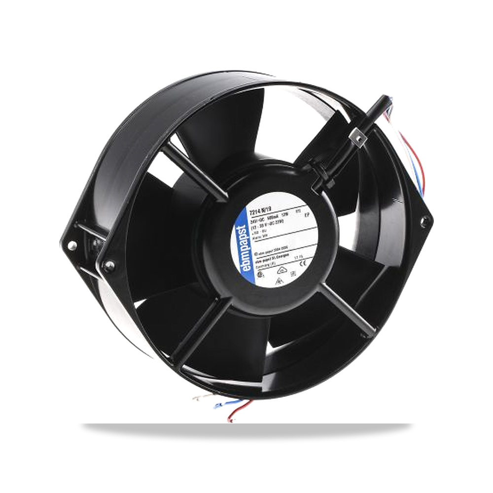 صورة منتج رمان بلي ومحمل كريات دقيق (Ball Bearing) مروحة تهوية وتبريد 24 فولت 12 واط 150 مم 55 مم IP20 موديل 7214N/19 - كود الصنف reemco-2027-0945665 - ماركة يباع من خلال reemco - توريد وتصوير حصري لشركة ريمكو القابضة السعودية