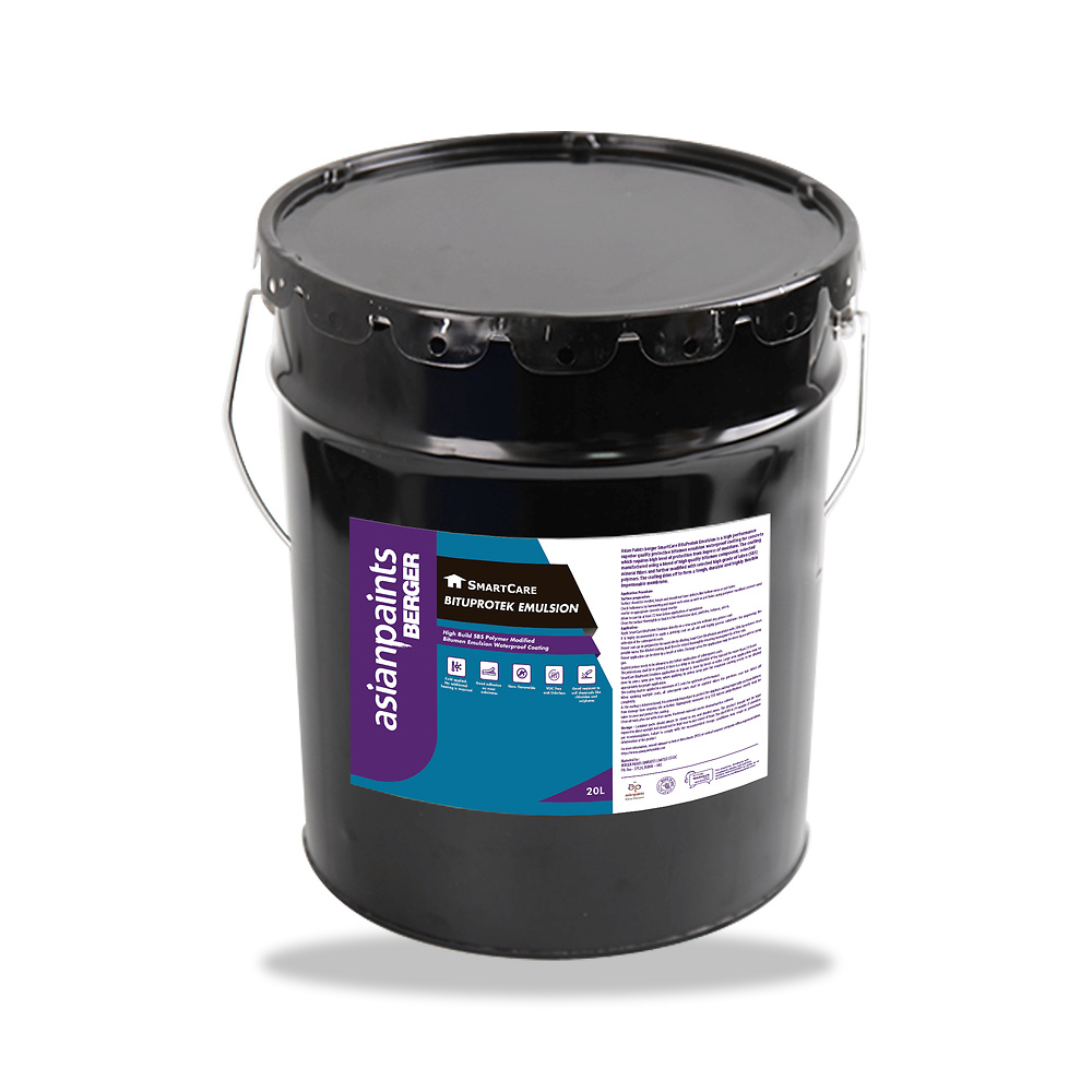 صورة منتج عازل مائي وحماية للأسطح والخرسانة والأساسات آسيان بينتس (Asian Paints) موديل SmartCare Bituprotek Emulsion - كود الصنف reemco-2027-1140099 - ماركة يباع من خلال reemco - توريد وتصوير حصري لشركة ريمكو القابضة السعودية