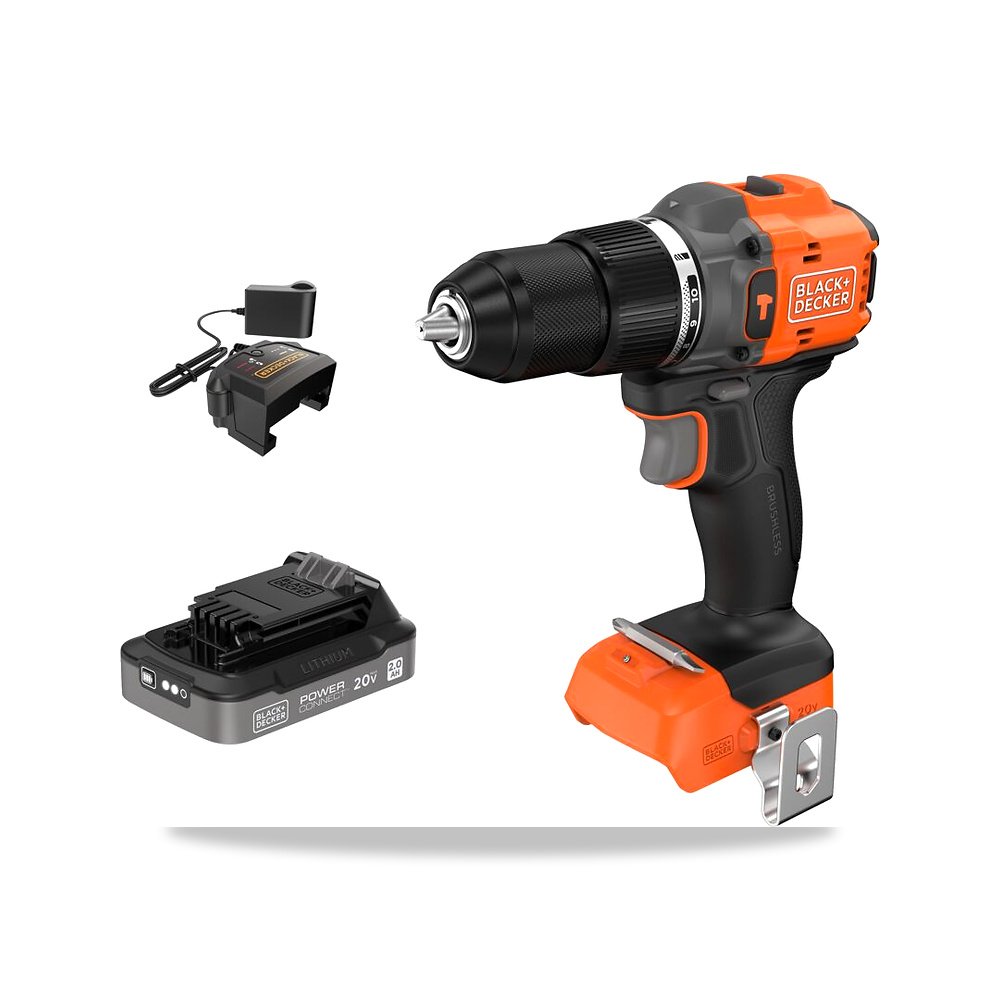 صورة منتج مثقاب دريل دقاق بدون فحمات (Brushless) لاسلكي 20 فولت 2 بوصة بلاك آند ديكر (Black+Decker) موديل BLD783D1 - كود الصنف reemco-2027-1140414 - ماركة يباع من خلال reemco - توريد وتصوير حصري لشركة ريمكو القابضة السعودية