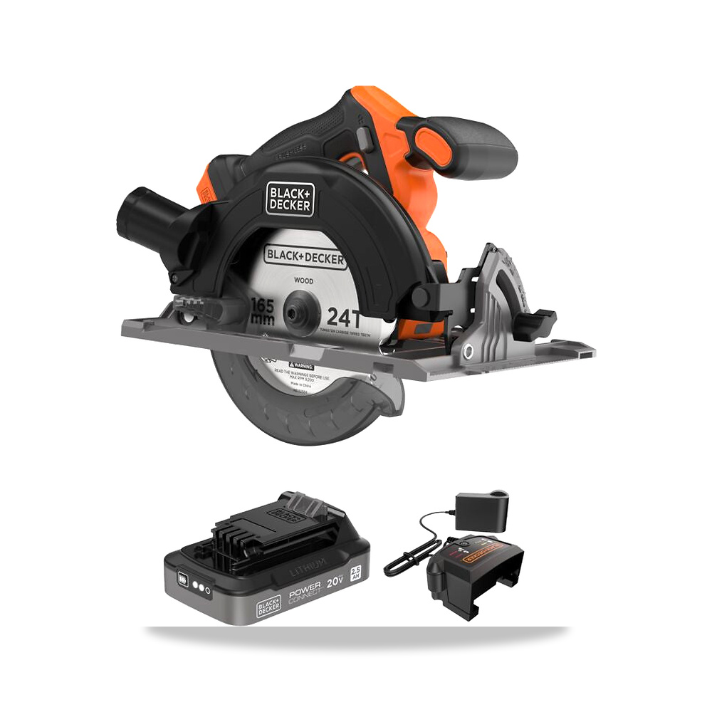 صورة منتج منشار دائري كهربائي بدون فحمات (Brushless) لاسلكي 20 فولت 2 بوصة بلاك آند ديكر (Black+Decker) موديل BLCS78E1 - كود الصنف reemco-2027-1140419 - ماركة يباع من خلال reemco - توريد وتصوير حصري لشركة ريمكو القابضة السعودية